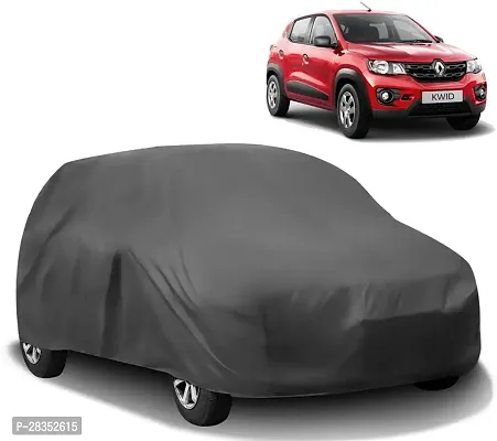 Stylish Car Cover For Renault Kwid Without Mirror Pockets Grey