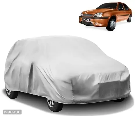 Designer Car Cover For Ford Ikon Without Mirror Pockets Silver