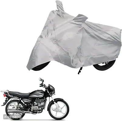 Designer Two Wheeler Cover For Honda Cb Twister, Silver-thumb0