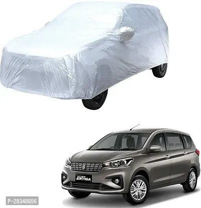 Autoretail Car Cover For Maruti Suzuki Ertiga With Mirror Pockets Silver-thumb0