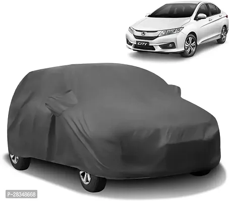 Autoretail Car Cover For Honda City With Mirror Pockets Grey-thumb0