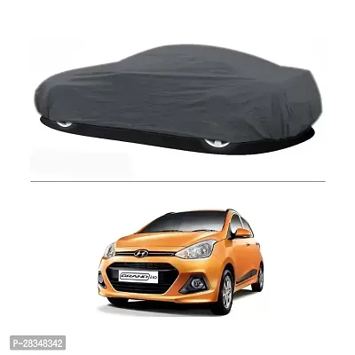 Car Cover Dustproof,Water Resistant, Snowproof Uv Protection Windproof Outdoor Full Car Cover, Triple Stitched Elastic Grip - Grey-thumb0