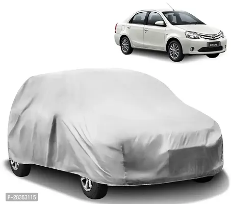 Autoretail Car Cover For Toyota Etios Without Mirror Pockets Silver