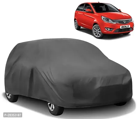 Autoretail Car Cover For Tata Bolt Without Mirror Pockets Grey-thumb0