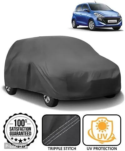 Classic Car Cover For Hyundai Santro ,Without Mirror Pockets ,Grey, For 2012, 2013, 2014, 2015, 2016, 2017, 2018, 2019, 2020, 2021, 2022 Models