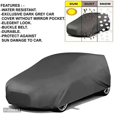 Stylish Car Cover For Ford Fiesta, Verna, Lancer, Vento, Amaze, Dzire, Sx4 - Grey-thumb2