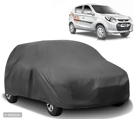 Stylish Car Cover For Maruti Alto 800 - Without Mirror Pockets - Grey