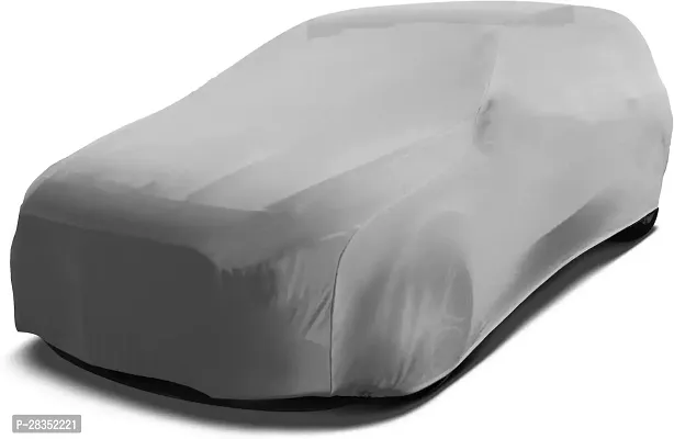 Designer Car Cover Without Mirror Pockets For Nissan Micra Active-Grey-thumb0