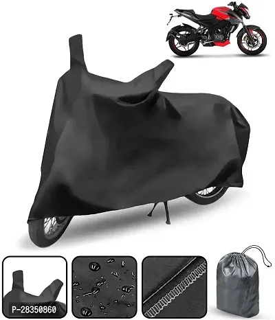 Classic Two Wheeler Cover For Bajaj Pulsar 200 Ns Dts-I, Black