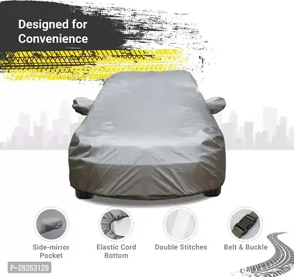 Designer Car Cover For Hyundai I10, Santro Xing, Spark, Eon D Lite, Santro, Alto 800 Silver-thumb3