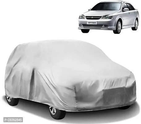 Designer Car Cover For Chevrolet Optra Without Mirror Pockets Silver-thumb0