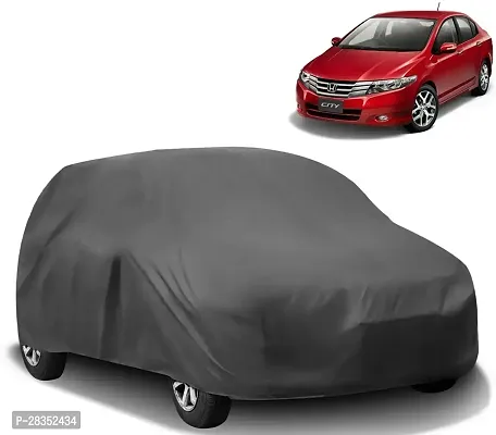 Stylish Car Cover For Honda City - Without Mirror Pockets - Grey-thumb0