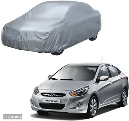 Classic Car Cover For Hyundai Fluidic Verna ,Without Mirror Pockets ,Silver