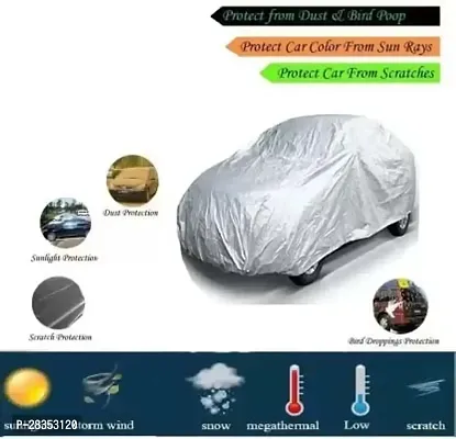 Designer Car Cover For Maruti Suzuki Alto Silver-thumb2