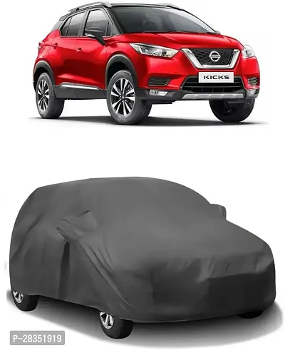 Classic Car Cover For Nissan Kicks ,With Mirror Pockets ,Grey