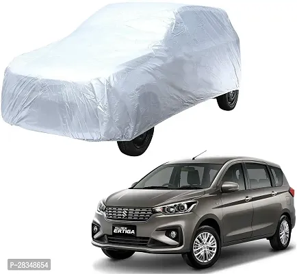 Autoretail Car Cover For Maruti Suzuki Ertiga Without Mirror Pockets Silver-thumb0