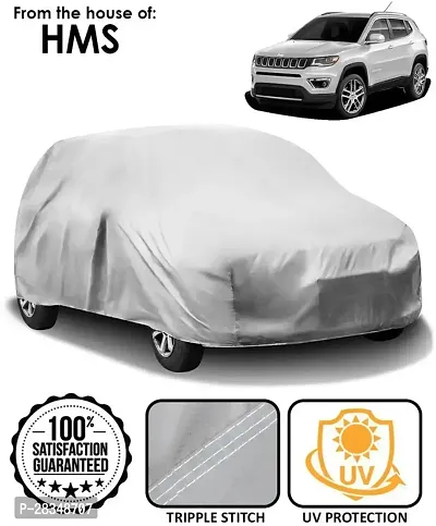 Autoretail Car Cover For Jeep Compass Without Mirror Pockets Silver-thumb0