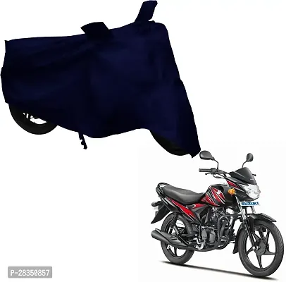 Classic Two Wheeler Cover For Suzuki Hayate, Blue-thumb0