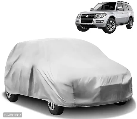 Stylish Car Cover For Mitsubishi Pajero - Without Mirror Pockets - Silver