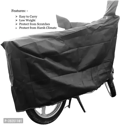 Water-Resistant Enterprises Two Wheeler Bike Cover For Honda Livo Black-thumb4