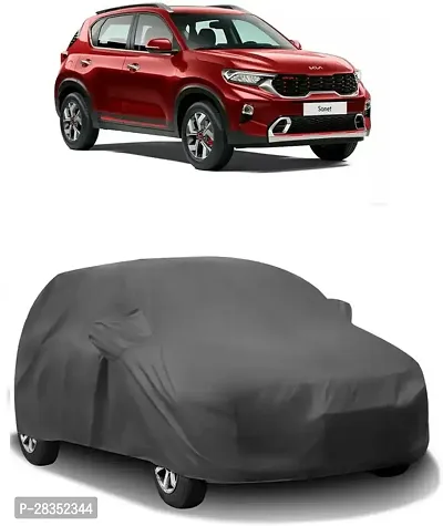 Designer Car Cover With Mirror Pockets For Kia Sonet