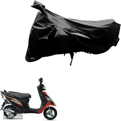 Designer Two Wheeler Cover For Tvs Scooty Streak, Black-thumb0