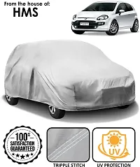 Stylish Car Cover For Fiat Punto - Without Mirror Pockets - Silver-thumb2