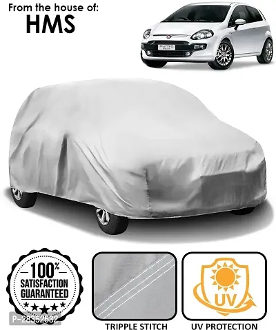 Stylish Car Cover For Fiat Punto - Without Mirror Pockets - Silver-thumb3