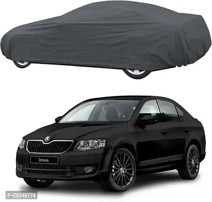 Autoretail Car Cover For Skoda Octavia Without Mirror Pockets Grey-thumb0