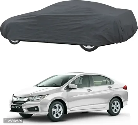 Stylish Car Cover For Honda City Without Mirror Pockets Grey, For 2008, 2009, 2006, 2007, 2013, 2005, 2014, 2015, 2012, 2011, 2010, 2016, 2017 Models-thumb0