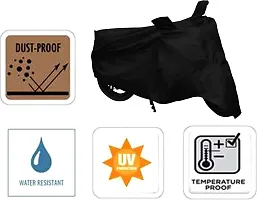 Water-Resistant Two Wheeler Bike Cover For Tvs Victor New Black-thumb1