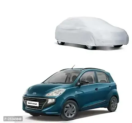 Classic Silver Car Body Cover Compatible With Hyundai Santro Xing Model 2005-2018-thumb0