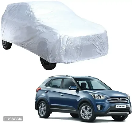 Autoretail Car Cover For Hyundai Creta Without Mirror Pockets Silver