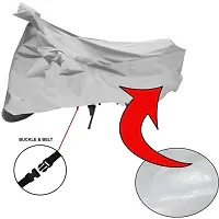 Designer Two Wheeler Cover For Honda Cb Twister, Silver-thumb1