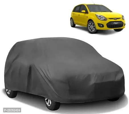 Stylish Car Cover For Ford Figo - Without Mirror Pockets - Grey