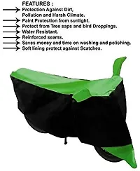 Smwzxyu Waterproof Two Wheeler Cover For Tvs Fiero F2, Green, Black-thumb2