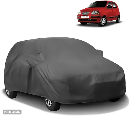 Autoretail Car Cover For Hyundai Santro Xing With Mirror Pockets Grey