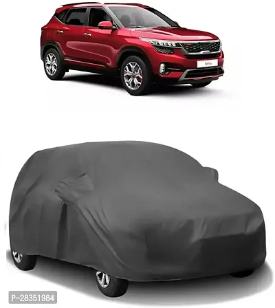 Classic Car Cover For Kia Seltos ,With Mirror Pockets ,Grey