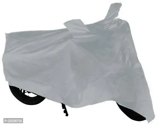 Varenyam Two Wheeler Cover For Suzuki Hayate, Silver-thumb0