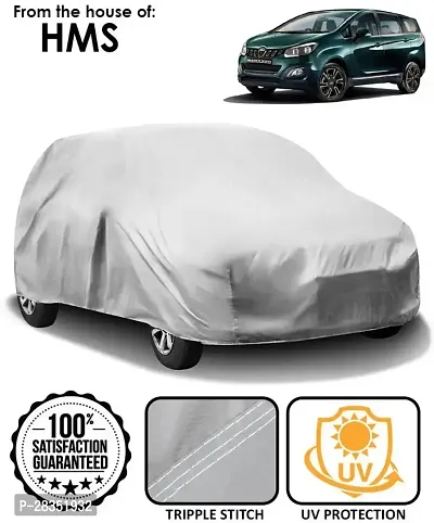 Classic Car Cover For Mahindra Marazzo ,Without Mirror Pockets ,Silver-thumb0