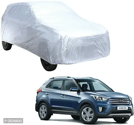 Autoretail Car Cover For Hyundai Creta Without Mirror Pockets Silver-thumb0