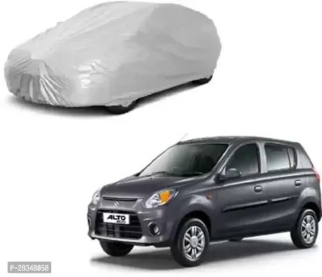 Classic Heat Resistant  Waterproof Residenet Car Cover Compatible With Maruti Alto Without Mirror Pocket Silver Matty