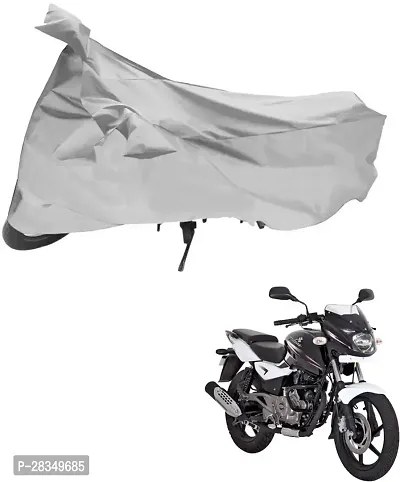 Designer Two Wheeler Cover For Universal For Bike-Silver