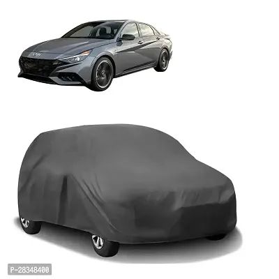 Autoretail Water Resistant - Dust Proof - Uv Proof Car Body Cover For Compatible With Hyundai New Verna 2023 Car Body Cover Grey Without Mirror-thumb0