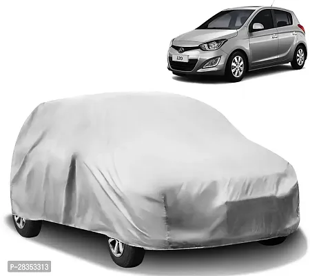 Stylish Car Cover For Hyundai I20 - Without Mirror Pockets - Silver-thumb0