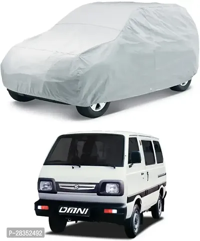 Stylish Car Cover For Maruti Suzuki Omni - Without Mirror Pockets - Silver, For 2014, 2015, 2016, 2017 Models