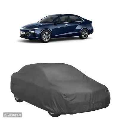 Autoretail Water Resistant - Dust Proof - Uv Proof Car Body Cover For Compatible With Hyundai New Verna 2023 Car Body Cover Grey Without Mirror