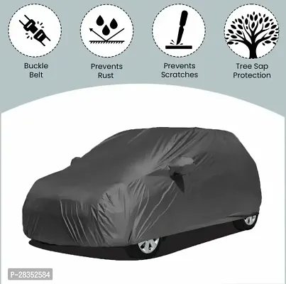 Stylish Car Cover For Hyundai I20 With Mirror Pockets Grey-thumb2