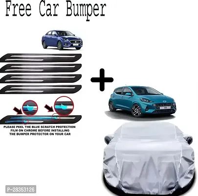 Designer Car Cover For Hyundai I10, Santro Xing, Spark, Eon D Lite, Santro, Alto 800 Silver-thumb0