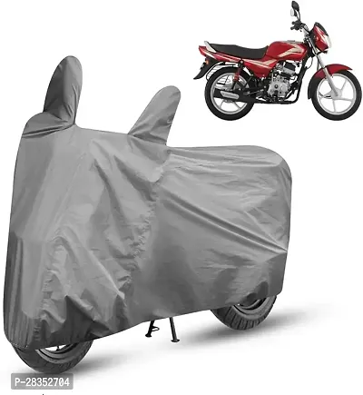 Stylish Two Wheeler Cover For Bajaj - Ct 100, Grey